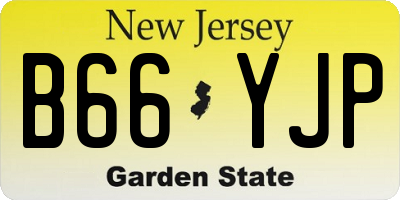 NJ license plate B66YJP