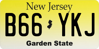 NJ license plate B66YKJ