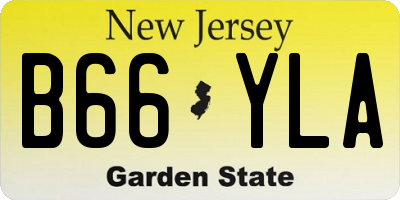 NJ license plate B66YLA