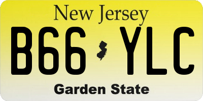 NJ license plate B66YLC