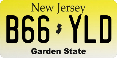 NJ license plate B66YLD