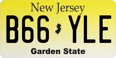 NJ license plate B66YLE