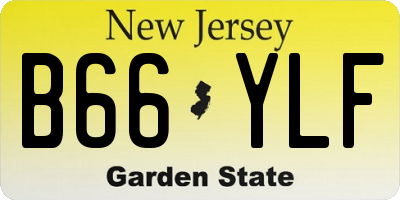 NJ license plate B66YLF
