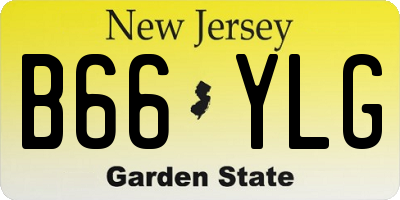NJ license plate B66YLG