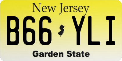 NJ license plate B66YLI