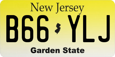 NJ license plate B66YLJ