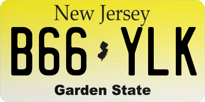 NJ license plate B66YLK