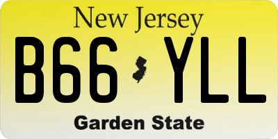 NJ license plate B66YLL