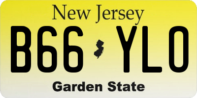 NJ license plate B66YLO