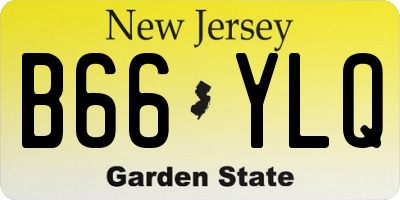 NJ license plate B66YLQ