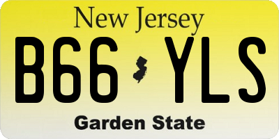 NJ license plate B66YLS