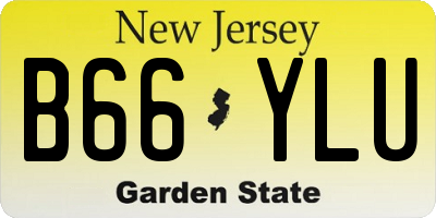NJ license plate B66YLU