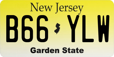 NJ license plate B66YLW