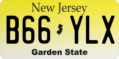 NJ license plate B66YLX