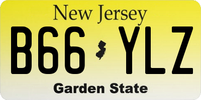 NJ license plate B66YLZ