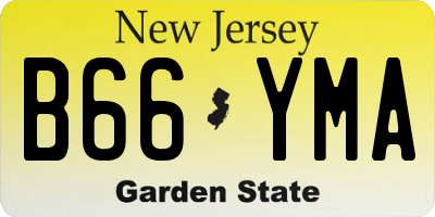 NJ license plate B66YMA
