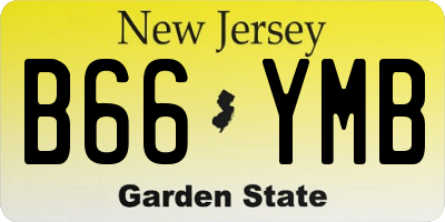 NJ license plate B66YMB