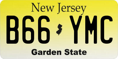 NJ license plate B66YMC