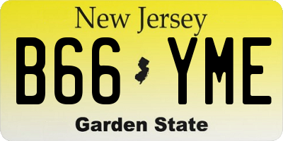 NJ license plate B66YME