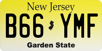NJ license plate B66YMF