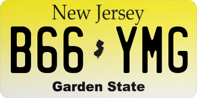 NJ license plate B66YMG