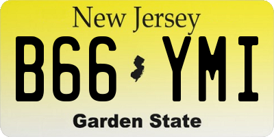 NJ license plate B66YMI