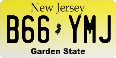 NJ license plate B66YMJ
