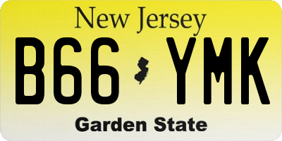 NJ license plate B66YMK