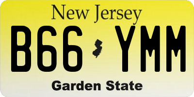 NJ license plate B66YMM