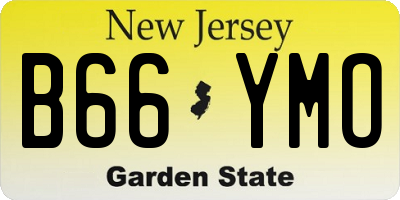 NJ license plate B66YMO