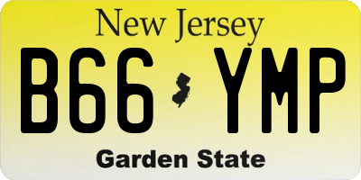 NJ license plate B66YMP