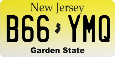 NJ license plate B66YMQ