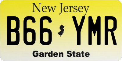 NJ license plate B66YMR