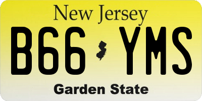 NJ license plate B66YMS