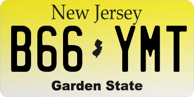 NJ license plate B66YMT