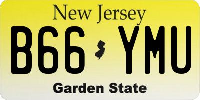 NJ license plate B66YMU