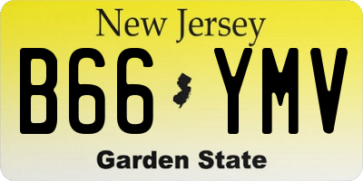 NJ license plate B66YMV