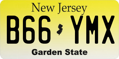 NJ license plate B66YMX