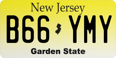 NJ license plate B66YMY