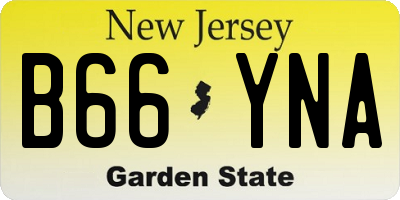 NJ license plate B66YNA