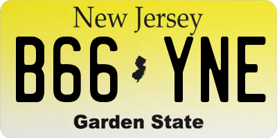 NJ license plate B66YNE