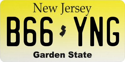 NJ license plate B66YNG