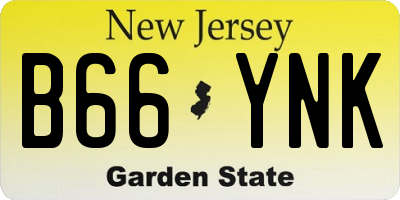 NJ license plate B66YNK