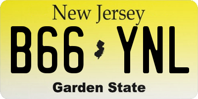 NJ license plate B66YNL