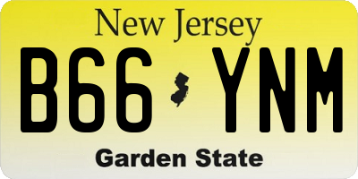 NJ license plate B66YNM