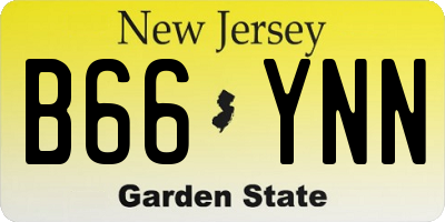 NJ license plate B66YNN