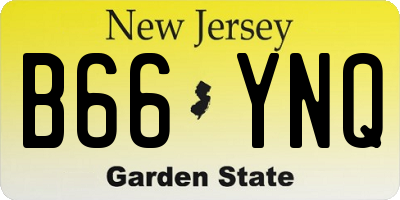 NJ license plate B66YNQ