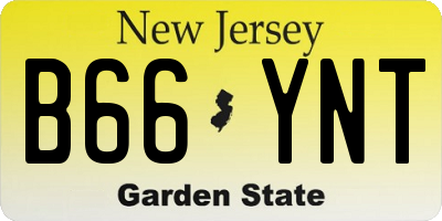 NJ license plate B66YNT