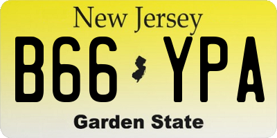 NJ license plate B66YPA