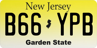 NJ license plate B66YPB